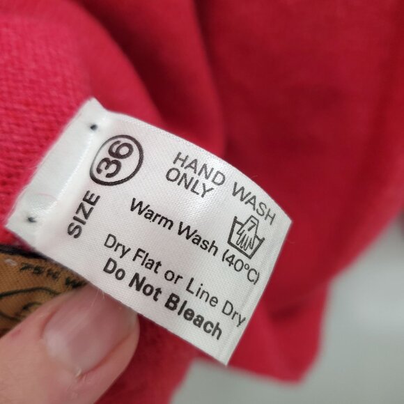 Campbell's of Beauly Men's Vintage Red Wool Angora Sweater Scotland UK‎ 36 / XS - Picture 6 of 7